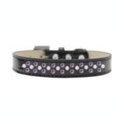 Mirage Pet Products Sprinkles Ice Cream Dog Collar Pearl and Purple Crystals Size 12 - Black