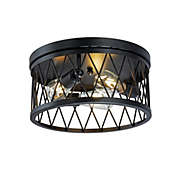 Xtricity - 3-Light Ceiling Light, 13.8&#39;&#39; Diameter, From the Sweden Collection, Black
