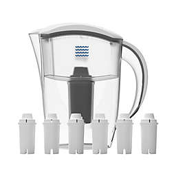 Drinkpod Alkaline Water Filter Pitcher, 8-Stage Cartridge 2.5L Includes 6 Alkaline Water Filters