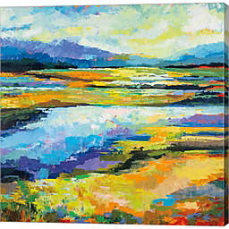 Metaverse Art Fall Marsh by Jeanette Vertentes 12-Inch x 12-Inch Canvas Wall Art
