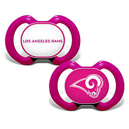 BabyFanatic Girls Pink Pacifier 2-Pack - NFL Los Angeles Rams - Officially Licensed League Gear