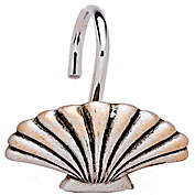 Carnation Home Fashions "Seaside" Resin Shower Curtain Hooks - Silver 1.5" x 1.5"