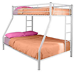Slickblue White Metal Twin over Full Bunk Bed