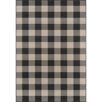 Momeni Baja Area Rug, Charcoal, 7'10" X 10'10"