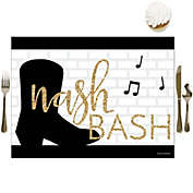 Big Dot of Happiness Nash Bash - Party Table Decorations - Nashville Bachelorette Party Placemats - Set of 16