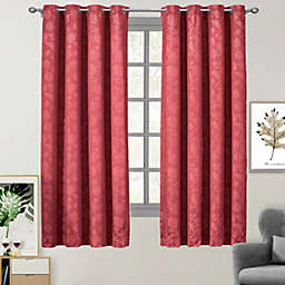 Egyptian Linens - 100% Blackout Curtain Panels Fannie - Woven Jacquard Triple Pass Thermal Insulated (Set of 2 Panels)