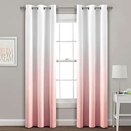 Mia Ombre Insulated Grommet Blackout Window Curtain Panels Blush 38X84 Set