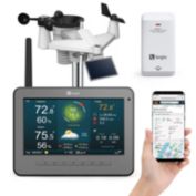 Logia 7-in-1 Self-Charging Weather Station, Wi-Fi, Temperature, Rain, Wind Speed & More, Indoor/Outdoor System