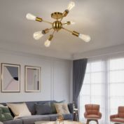 Infinity Merch Chandelier Ceiling Light Fixture Semi Flush Mount Gold Pendant