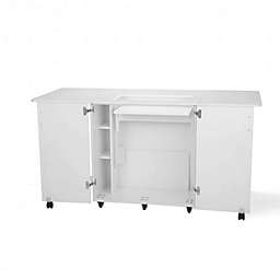 Arrow Kangaroo Sewing Furniture Emu Cabinet with 5 Adjustable Shelves - White