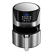 Air Fryer XL Premium Stainless Steel - large digital touch screen displat - 1500 Watts 5 Quart capacity - Includes recipe book