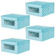 mDesign Soft Fabric Child/Kid Storage Organizer Box - 4 Pack