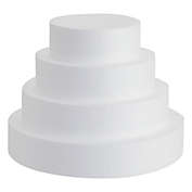 Bright Creations 4 Piece Round Foam Cake Dummies 6, 8, 10, 12 inch x 2.25 inch Set for Decorating, Display