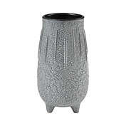 Contemporary Home Living 13.75" Gray and Dark Bronze Textured Ceramic Sprout Vase