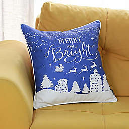 HomeRoots Christmas Snow Printed Decorative Throw Pillow Cover - 18