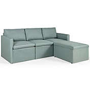 Slickblue Convertible L-Shaped Sectional Sofa Couch with Reversible Chaise-Green