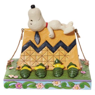 Enesco Jim Shore Peanuts Snoopy and Woodstock Camping Figurine 6.6 Inch