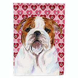 Caroline's Treasures Bulldog English Hearts Love Valentine's Day Flag Garden Size 11.25 x 15.5