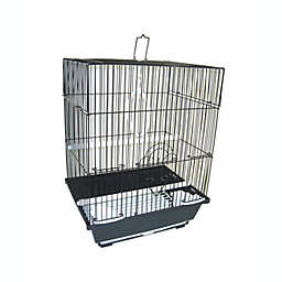 YML  A1124MBLK Square Flat Top Small Parakeet Cage, Black - 11
