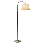 Slickblue Elegant Arch Floor Lamp with White Linen Tapered Drum Shade