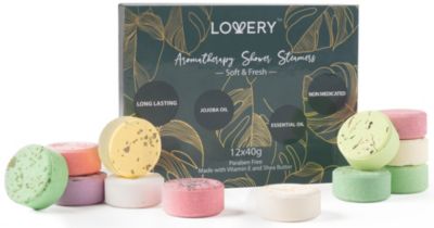 Lovery Shower Steamers - Set of 12 Shower Bombs - Well Balanced Aromatherapy