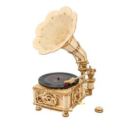 DIY 3D Moving Gears Puzzle - Classic Gramophone - 424 pcs