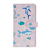 Shagwear Shark Pattern Large Pink Zipper Wallet