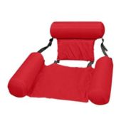 Kitcheniva Foldable Inflatable Seats Water Floating Bed Chair, Red