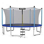 Costway 15 Ft Outdoor Bounce Trampoline with Safety Enclosure Net