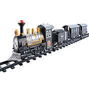 Northlight 14pc Black Battery Operated Lighted and Animated Classic Train Set