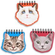 Paper Junkie Cat Lover's Hardcover Notebook, 3 Die Cut Designs (4.5 x 5.5 Inches, 3 Pack)