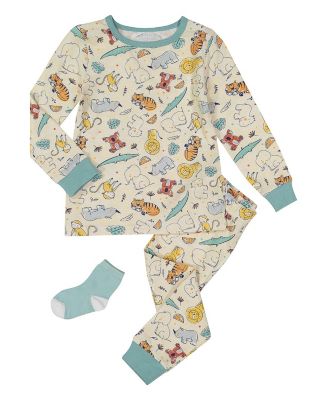 Sleep On It Infant/Toddler Boys Wild Things Snug Fit 2-Piece Pajama Sleep Set with Matching Socks
