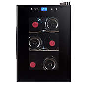 Black 6 Bottle Thermoelectric Wine Cooler