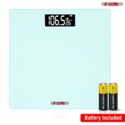 5 Core Inc Digital Scale for Body Weight, Precision Bathroom Weighing Bath Scale, Step-On Technology, High Capacity - 400 lbs. Large Display, Batteries Included 5 Core BS 02 B WH