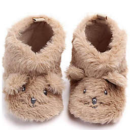 Laurenza's Baby Boys Fuzzy Bear Slippers