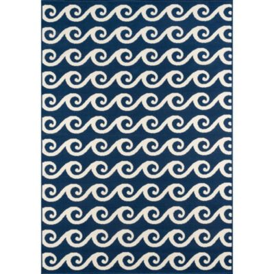 Momeni Baja Area Rug, Navy, 8'6" X 13'