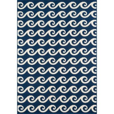Momeni Baja Area Rug, Navy, 8'6" X 13'. View a larger version of this product image.