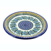 Blue Rose Polish Pottery Anabele Dinner Plate