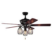 Gymax 52&#39;&#39; Ceiling Fan w/ Lights 5 Reversible Blades 3 Lights Retro Ceiling Fan