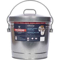 Behrens Galvanized Steel Locking Lid Trash Can, 6-Gallon