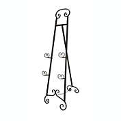 Zeckos 50 Inch Tall Large Wrought Iron Display Picture Easel Metal Decorative Art Holder Frame Stand