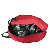 Dyno 36" Red and Black Zip Up Christmas Wreath Storage Bag