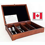 American Chest Company Solid Canadian MAPLE hardwood Flatware / Stainless Chest with 5 Divided Compartments.