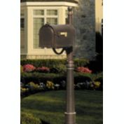 Special Lite Products Berkshire Curbside Mailbox with Ashland Mailbox Post Unit - Copper