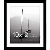 Americanflat 10x12 Picture Frame with Mat for 8x10, Black