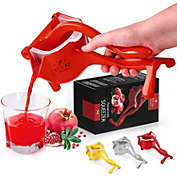 Zulay Kitchen Heavy Duty Pomegranate Manual Juice Press Squeezer - Red