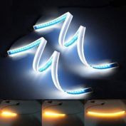 Kitcheniva 2-Times 60CM LED DRL Light Amber Sequential Flexible Turn Signal Strip