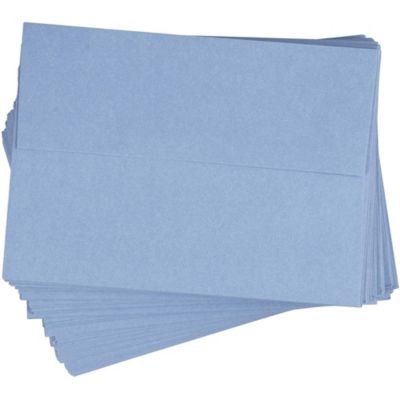 Juvale A7 Envelopes - 96-Pack Invitation Envelopes, 5x7 Gummed Seal Square-Flap Invite Envelope for Wedding, Holiday, Birthday, Baby Shower, 120gsm, Light Blue, 5.25 x 7.25 inches