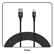 Naxa 6 Ft. Fast Charge and Sync Round Micro USB Cable-BLACK