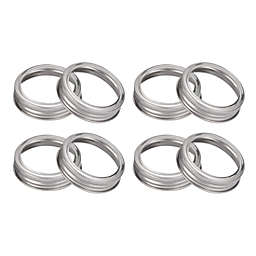 Unique Bargains 8 Pieces Stainless Steel Regular Mouth 2.76 Inch Dia Mason Jar Replacement Rings, Rust Resistant Non-split Ring for Mason Jar Ball Jar Canning Jars, Silver Tone
